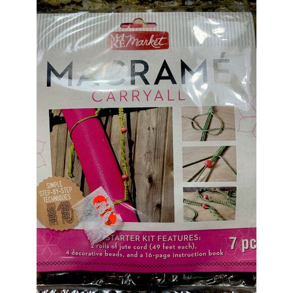Yoga Mat Macrame Strap DIY Kit Jute and Beads - Picture 1 of 3